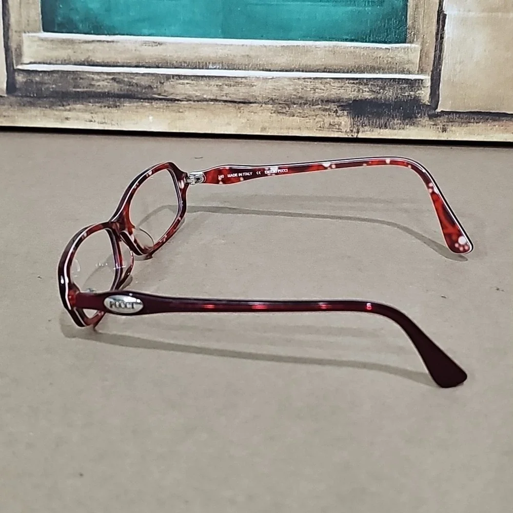 EMILIO PUCCI EP2611 604 Eyeglasses Frame Italy 53-16-140 Brown Crystal